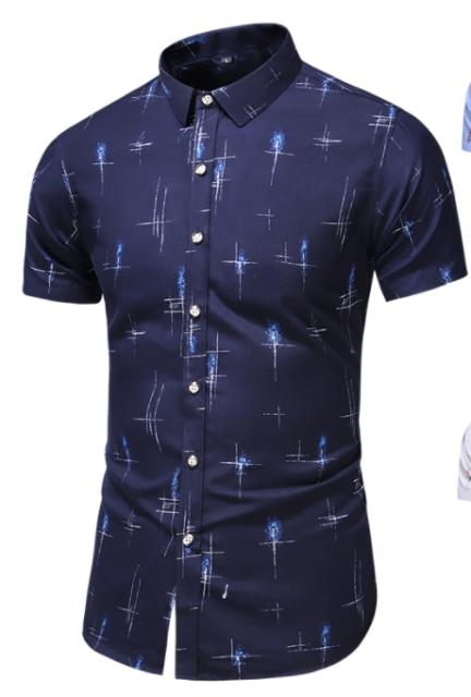 Fashion 9 Style Design Short Sleeve Casual Shirt Men's Print Beach Blouse 2021 Summer Clothing Plus Asian Size M-XXXL 4XL 5XL