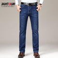 Men's Jeans Cotton Brand Business Casual Fashion Stretch Straight Work Classic Style Pants Trousers Male Big Size 28-40 42 44 46
