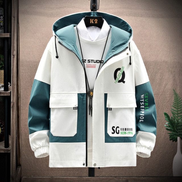 Men's Windbreaker Jackets Youth Korea Fashion Print Casual Coat Male Clothing  Spring Autumn Jackets Men Dropshipping