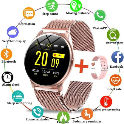 2021 New Color Screen Smart Watch Women Men Waterproof Sport Fitness watch Heart rate blood pressure tracker For Xiaomi Huawei