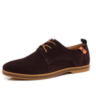 Plus Size Men Casual Leather Shoes  Trend Suede Shoes Winter Plus Velvet Leather Shoes Lace Up Basic Men Shoes