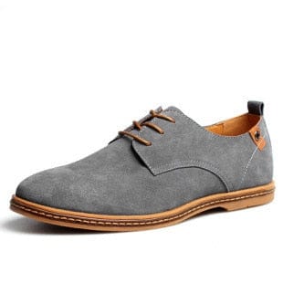 Plus Size Men Casual Leather Shoes  Trend Suede Shoes Winter Plus Velvet Leather Shoes Lace Up Basic Men Shoes