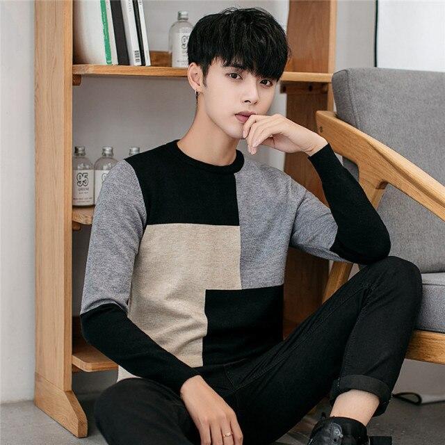 Sweater men's round neck Korean version of the bottoming shirt men's thick autumn and winter men's sweater