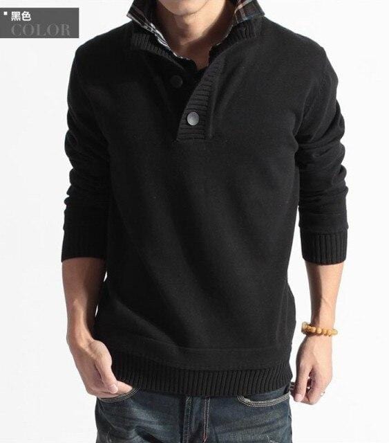 Thick Korean version of the fake two men's sweater collar collar sweater shirt collar men's sweater manufacturers