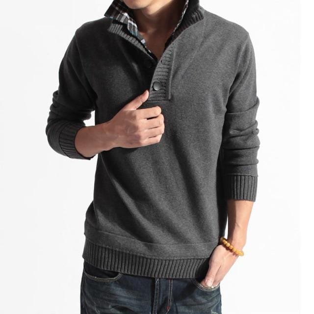 Thick Korean version of the fake two men's sweater collar collar sweater shirt collar men's sweater manufacturers
