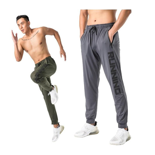 Gym Sweatpants Man Thin Fitness Trousers Slim Fit Quick Dry Running Long Pants Elastic Men Workout Pant