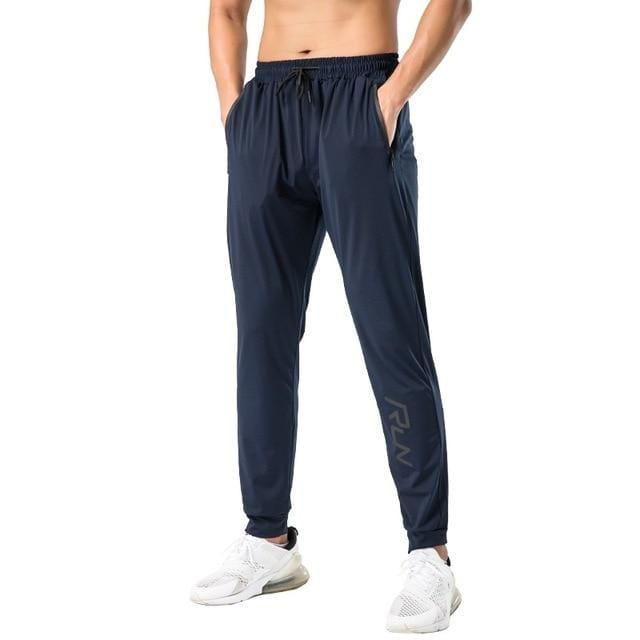 Pantaloni de sport pentru gimnastică Pantaloni de fitness subțiri pentru bărbați Pantaloni lungi pentru alergare, cu uscare rapidă, elastici, pentru antrenament pentru bărbați