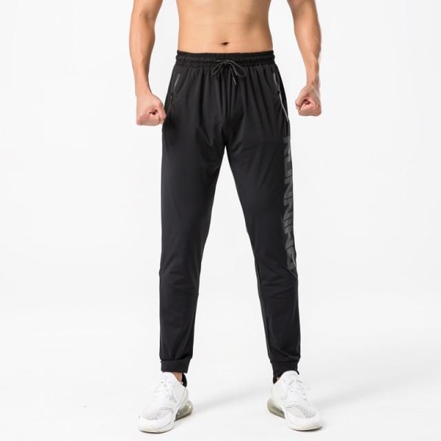 Gym Sweatpants Man Thin Fitness Trousers Slim Fit Quick Dry Running Long Pants Elastic Men Workout Pant