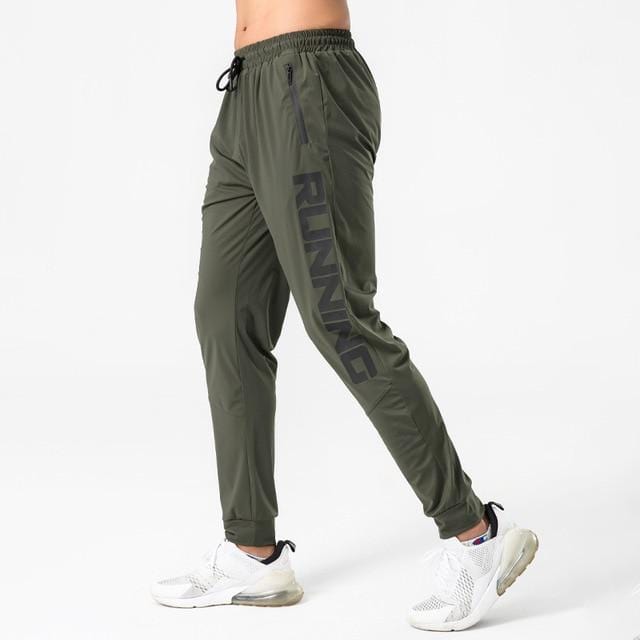 Pantaloni de sport pentru gimnastică Pantaloni de fitness subțiri pentru bărbați Pantaloni lungi pentru alergare, cu uscare rapidă, elastici, pentru antrenament pentru bărbați