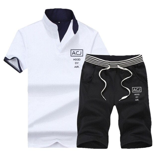 Tracksuit Man Sets Pants Summer New Men's Cropped T Shirt Shorts Casual Suits Sportswear Mens Clothing Male Sweatshirt