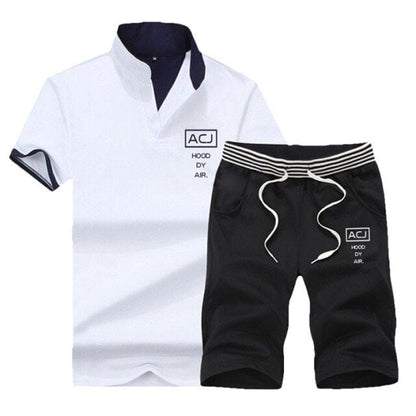 Tracksuit Man Sets Pants Summer New Men's Cropped T Shirt Shorts Casual Suits Sportswear Mens Clothing Male Sweatshirt