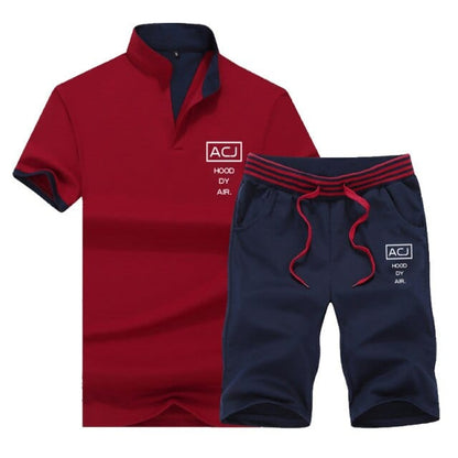 Tracksuit Man Sets Pants Summer New Men's Cropped T Shirt Shorts Casual Suits Sportswear Mens Clothing Male Sweatshirt