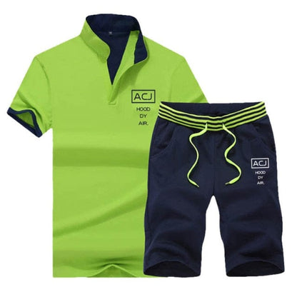 Tracksuit Man Sets Pants Summer New Men's Cropped T Shirt Shorts Casual Suits Sportswear Mens Clothing Male Sweatshirt