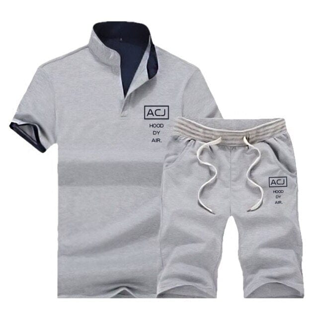 Tracksuit Man Sets Pants Summer New Men's Cropped T Shirt Shorts Casual Suits Sportswear Mens Clothing Male Sweatshirt