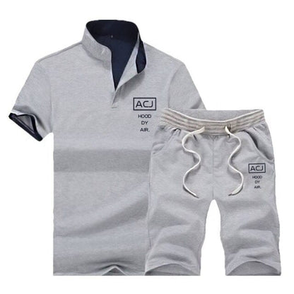 Tracksuit Man Sets Pants Summer New Men's Cropped T Shirt Shorts Casual Suits Sportswear Mens Clothing Male Sweatshirt