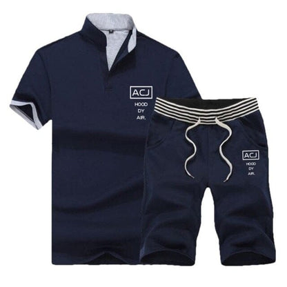 Tracksuit Man Sets Pants Summer New Men's Cropped T Shirt Shorts Casual Suits Sportswear Mens Clothing Male Sweatshirt