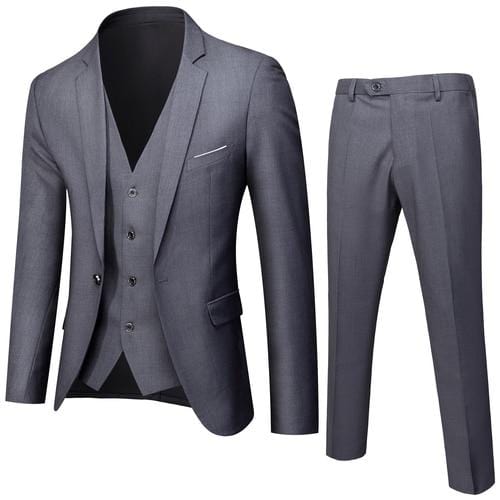 Business Suit Jacket Coat Blazers Trousers Waistcoat Men's Wedding Three Pieces Pants Vest Large Size Professional Suits