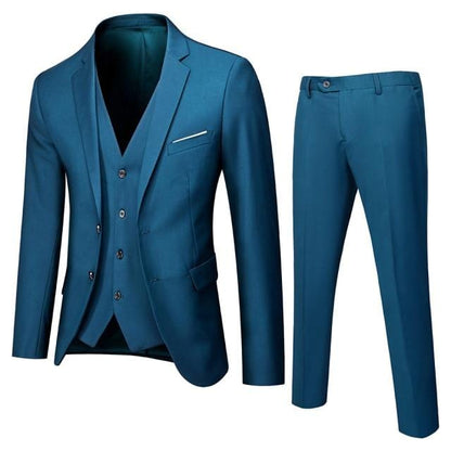 Business Suit Jacket Coat Blazers Trousers Waistcoat Men's Wedding Three Pieces Pants Vest Large Size Professional Suits