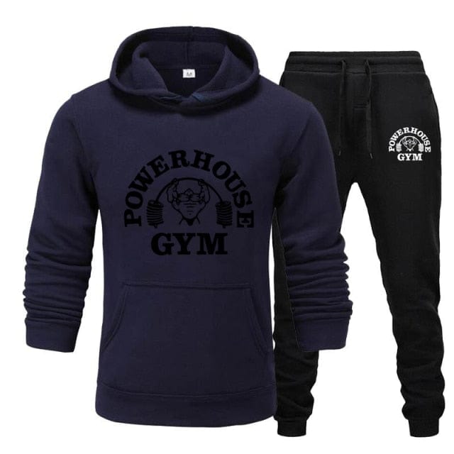 Hoodies Men's Sportswear Sets Casual Tracksuit Men 2 Piece Sweatshirt + Sweatpants Suit 2020 Autumn Winter Hooded Thick Top Male