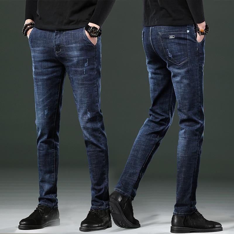 2021 new men's jeans spring and autumn pants trendy casual trousers