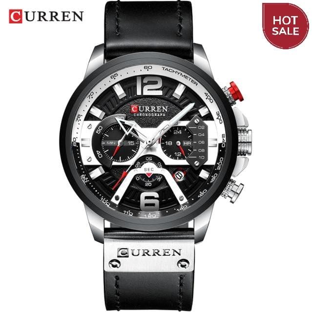 Wristwatch Mens CURREN Top Brand Luxury Sports Watch Men Fashion Leather Chronograph Watches with Date for Men Male Clock