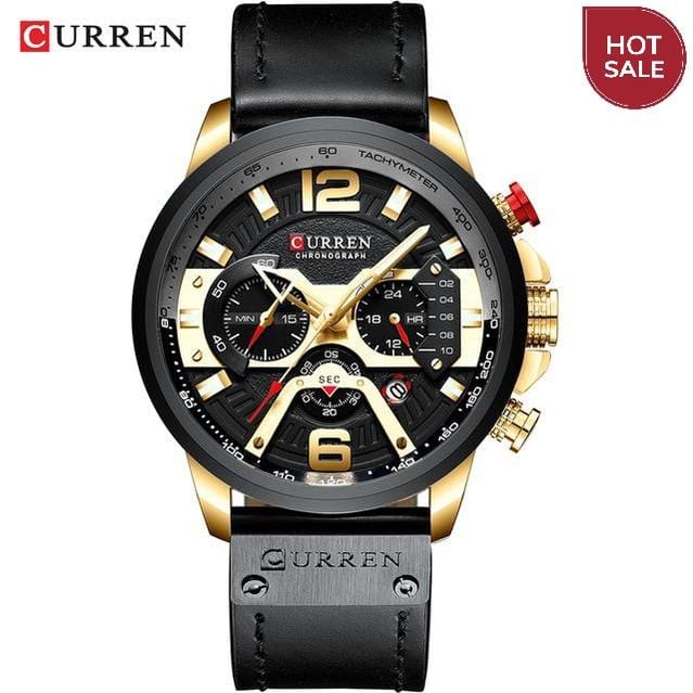 Wristwatch Mens CURREN Top Brand Luxury Sports Watch Men Fashion Leather Chronograph Watches with Date for Men Male Clock