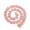 THE BLING KING Sugar Cube Cubic Zirconia Tennis Lovely Top Quality Hiphop Necklace Luxury Full Iced Out CZ Jewelry