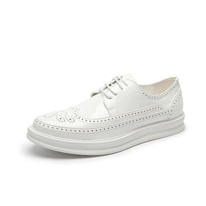 Oxford Shoes Fashion Brogue Men Leather Formal Dress Shoes Man Comfortable Office Party Footwear