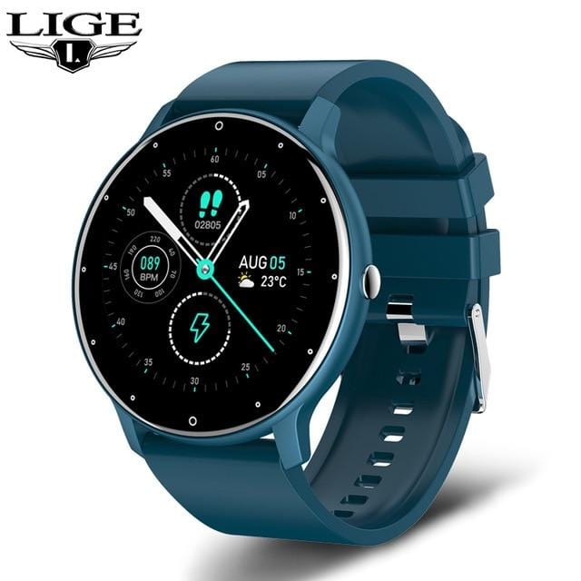 LIGE 2021 Fashion Smart Watch Ladies Heart Rate Blood Pressure Multifunctional Sport Watch Men Woman Waterproof Smartwatch Women