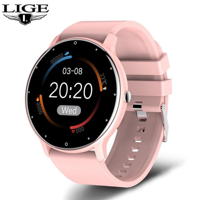 LIGE 2021 Fashion Smart Watch Ladies Heart Rate Blood Pressure Multifunctional Sport Watch Men Woman Waterproof Smartwatch Women