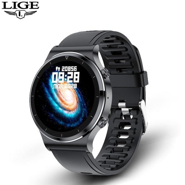 LIGE New Smart watch Men Heart rate Blood pressure Full touch screen sports Fitness watch Bluetooth for Android iOS smart watch