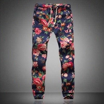 2021, noua modă, vară, primăvară, toamnă, pantaloni de jogging cu imprimeu floral pentru bărbați, pantaloni casual de vară, pantaloni de sport pentru bărbați, pantaloni de in, pantaloni pentru bărbați