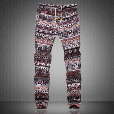 New Fashion Summer Spring Autumn Men Floral Print Joggers Male Casual Summer Pants Mens Sweatpants Linen Pants Men Trouser