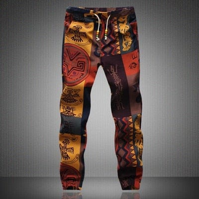 2021 New Fashion Summer Spring Autumn Men Floral Print Joggers Male Casual Summer Pants Mens Sweatpants Linen Pants Men Trouser