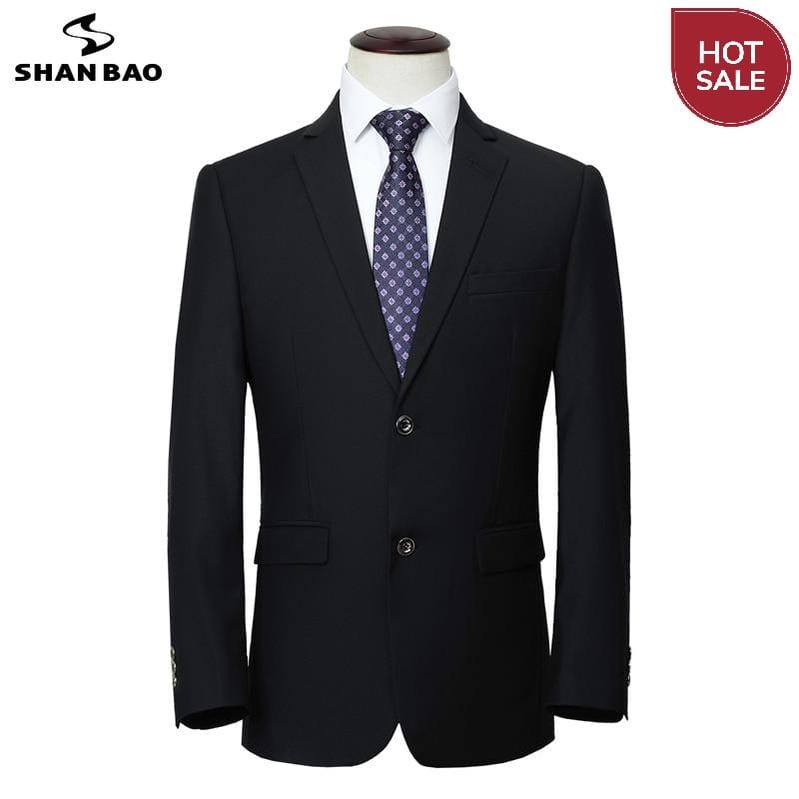 SHAN BAO 6XL 7XL 8XL 9XL oversized men's business casual gentleman suit jacket 2021Spring new wedding banquet brand suit jacket