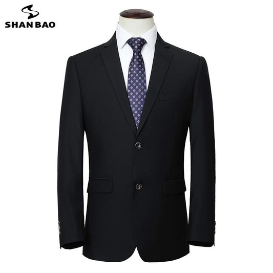 SHAN BAO 6XL 7XL 8XL 9XL oversized men's business casual gentleman suit jacket 2021Spring new wedding banquet brand suit jacket