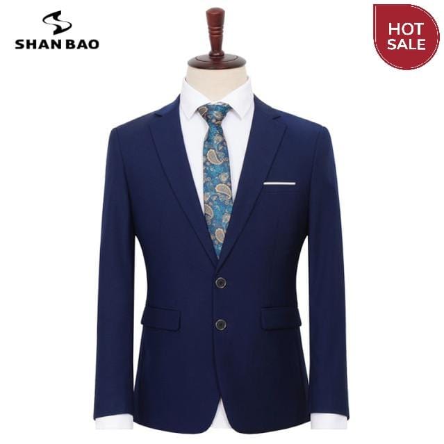 SHAN BAO 6XL 7XL 8XL 9XL oversized men's business casual gentleman suit jacket 2021Spring new wedding banquet brand suit jacket