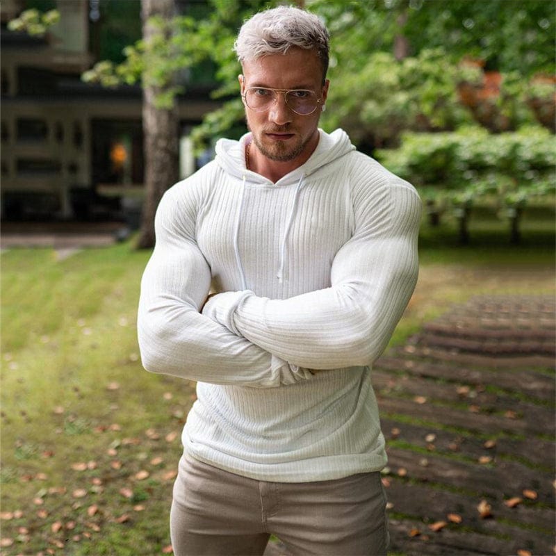 New Fashion Winter Hooded Sweater Men Warm Turtleneck Mens Sweaters Slim Fit Pullover Men Classic Sweter Men Knitwear Pull Homme