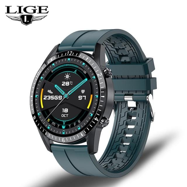 LIGE 2021 New Men Smart Watch Bluetooth Call Watch IP67 Waterproof Sports Fitness Watch For Android IOS Smart Watch 2021 + Box