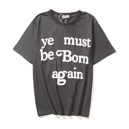 Kanye West Kids See Ghosts Oversize Men T Shirt Tour Commemorative Printed Retro Loose Harajuku Crew Neck Short Sleeve T-shirt