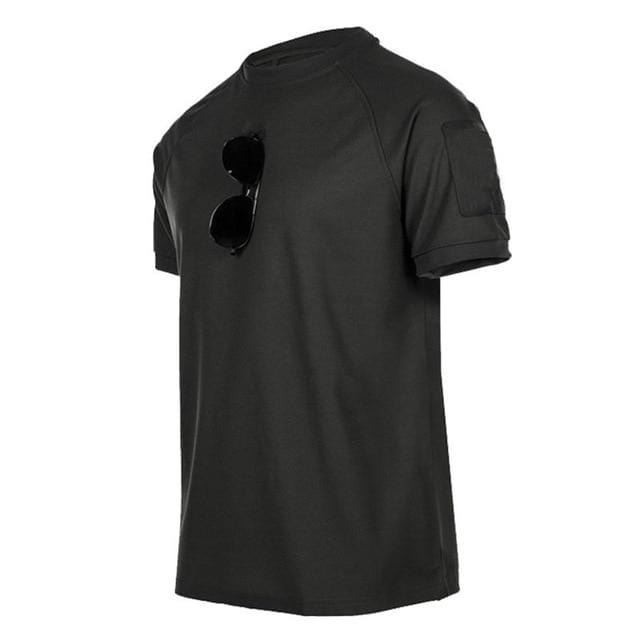 Military Tactical T Shirt Outdoor Sport Quick Dry Lapel Short Sleeve Shirt Summer Hiking Training Tee Men Clothing Casual Tops