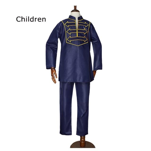 H&D Men Kid Boy African Clothes Long Sleeve T shirt Pants Suit For Male Father Son Dashiki Embroidery Clothing Party Wears 2021