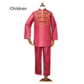 H&D Men Kid Boy African Clothes Long Sleeve T shirt Pants Suit For Male Father Son Dashiki Embroidery Clothing Party Wears 2021