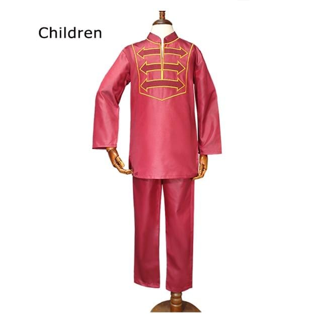 H&D Men Kid Boy African Clothes Long Sleeve T shirt Pants Suit For Male Father Son Dashiki Embroidery Clothing Party Wears 2021