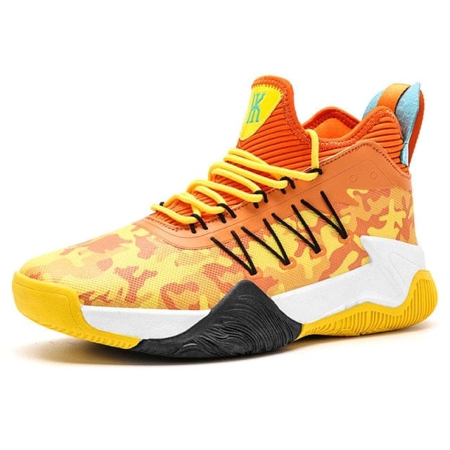 New Fashion Yellow Platform Basketball Shoes Men Non-slip Bounce High Boots Basket Outdoor Breathable Sneakers Basketball Men