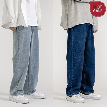 Men's Jeans Fashion Loose Straight New Casual Wide Leg Pants Cowboy Mans Streetwear Korean Hip Hop Trousers Spring Summer jeans