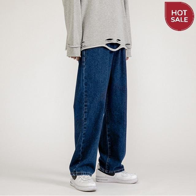 Men's Jeans Fashion Loose Straight New Casual Wide Leg Pants Cowboy Mans Streetwear Korean Hip Hop Trousers Spring Summer jeans