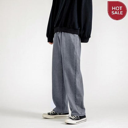 Men's Jeans Fashion Loose Straight New Casual Wide Leg Pants Cowboy Mans Streetwear Korean Hip Hop Trousers Spring Summer jeans