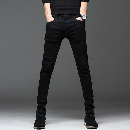 2021 New High Quality Jeans Casual Slim Black Jeans Men's Straight Pencil Pants Fashion Men's Street Tight Men's Denim Trousers