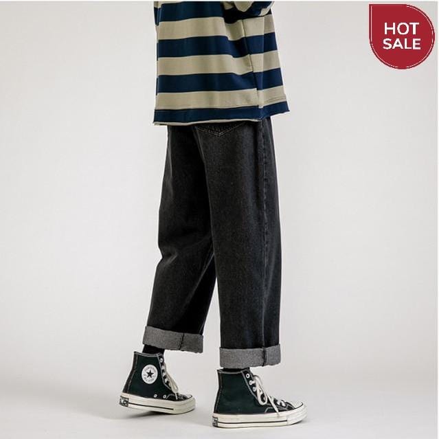 Men's Jeans Fashion Loose Straight New Casual Wide Leg Pants Cowboy Mans Streetwear Korean Hip Hop Trousers Spring Summer jeans